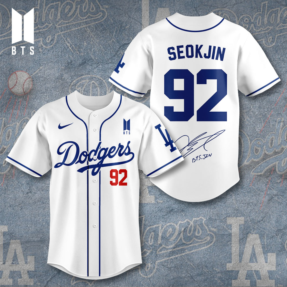 Los Angeles Dodgers x BTS Seokjin 2025 Baseball Jersey