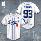 Los Angeles Dodgers x BTS Yoongi 2025 Baseball Jersey