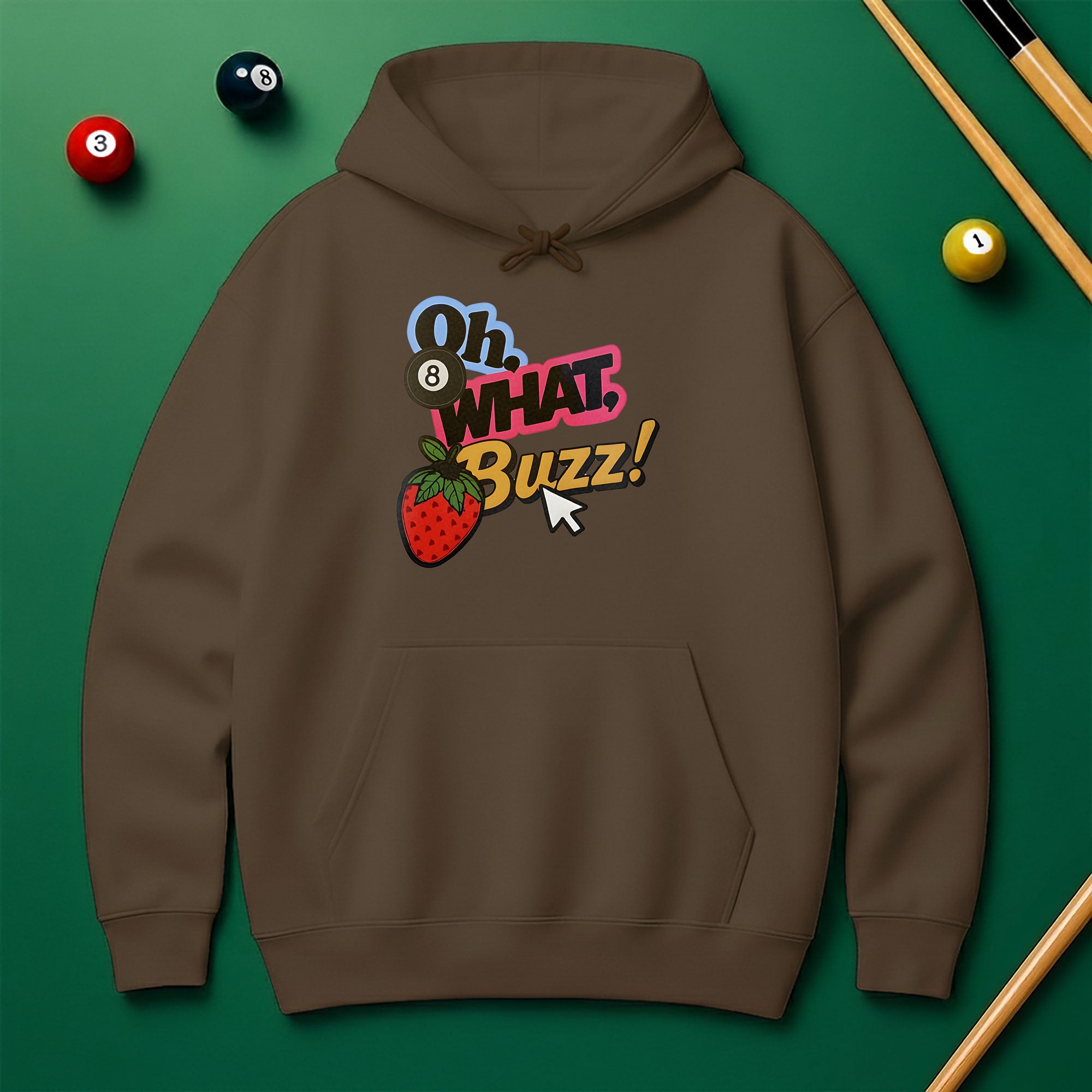Oh What Buzz Hoodie – Fun & Bold Pool Lover Style