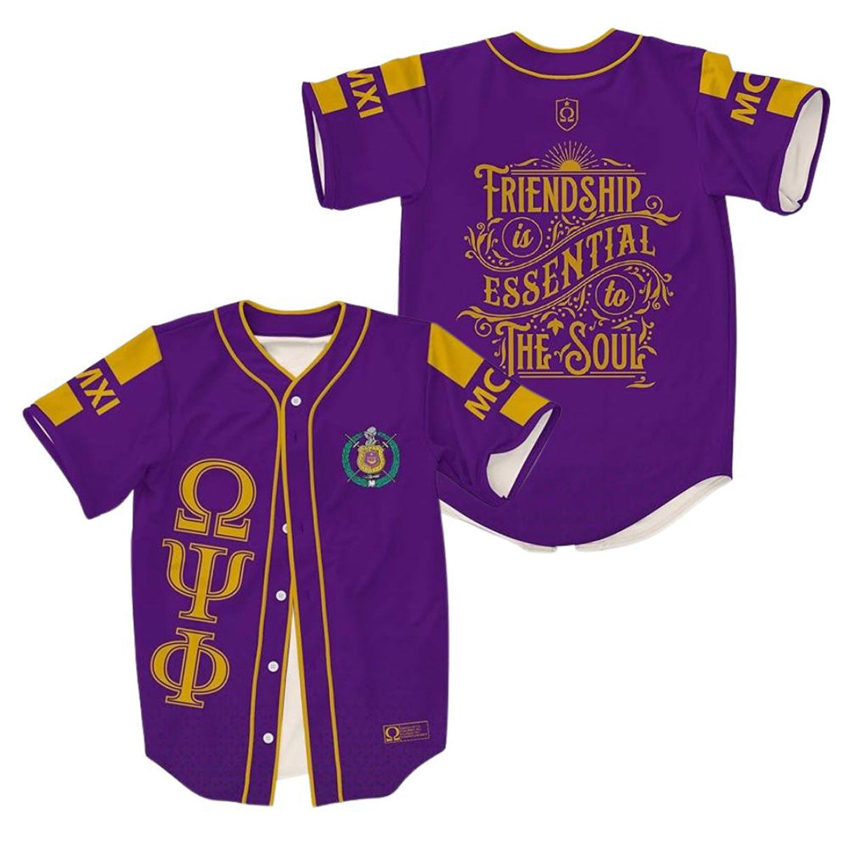 Omega Psi Phi Fraternity Paraphernalia Baseball Jersey