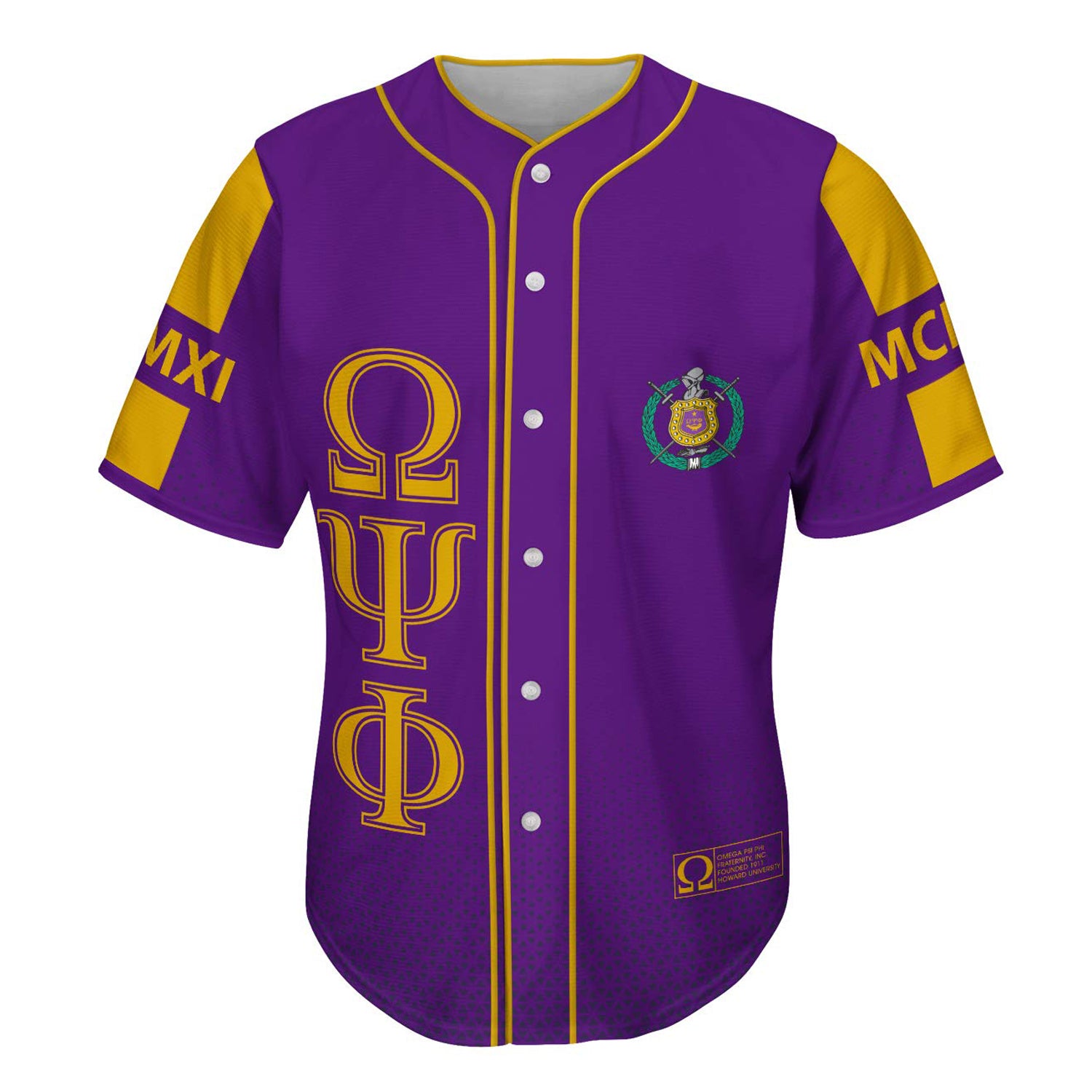 Omega Psi Phi Fraternity Paraphernalia Baseball Jersey