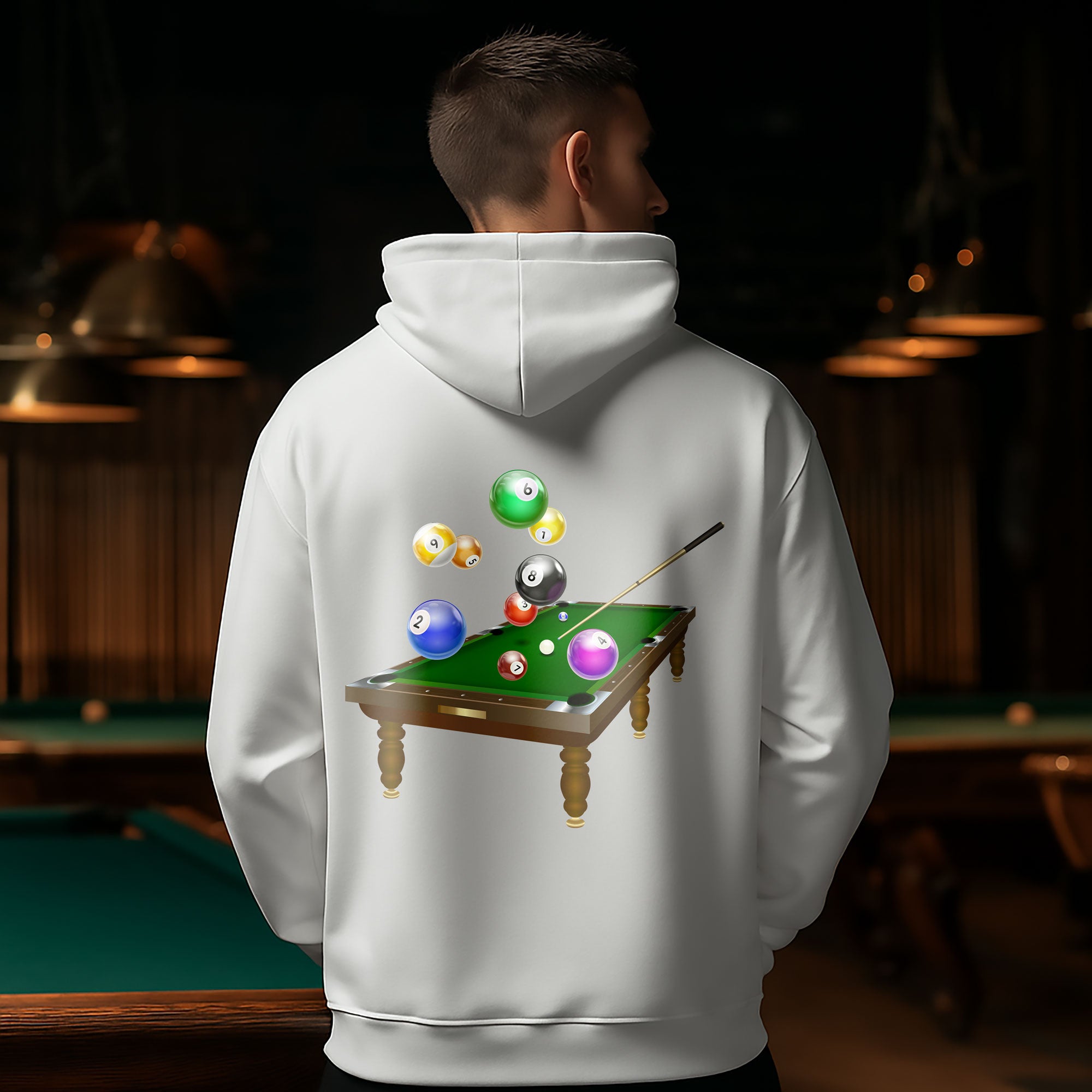 Personalized Billiards Action Hoodie