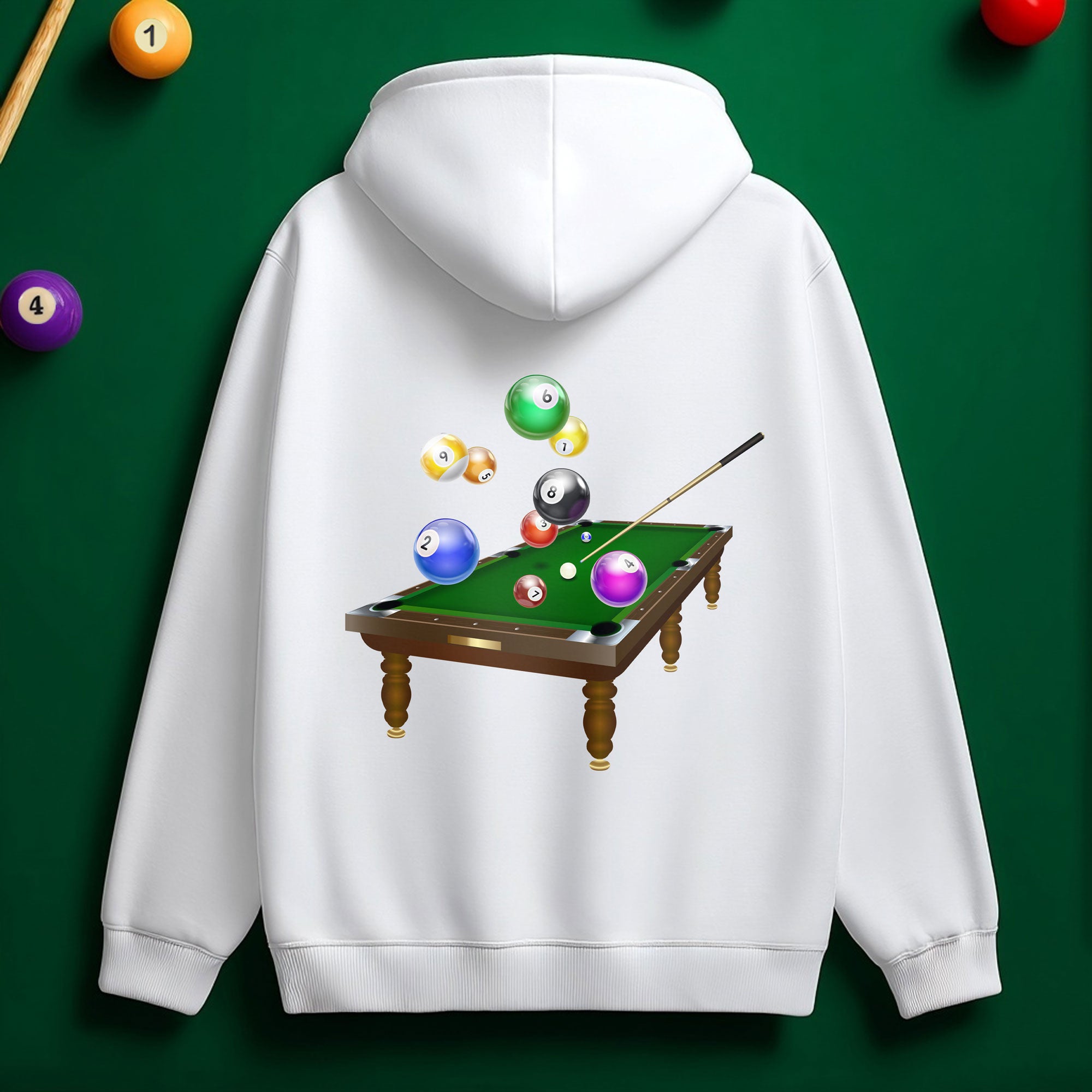 Personalized Billiards Action Hoodie