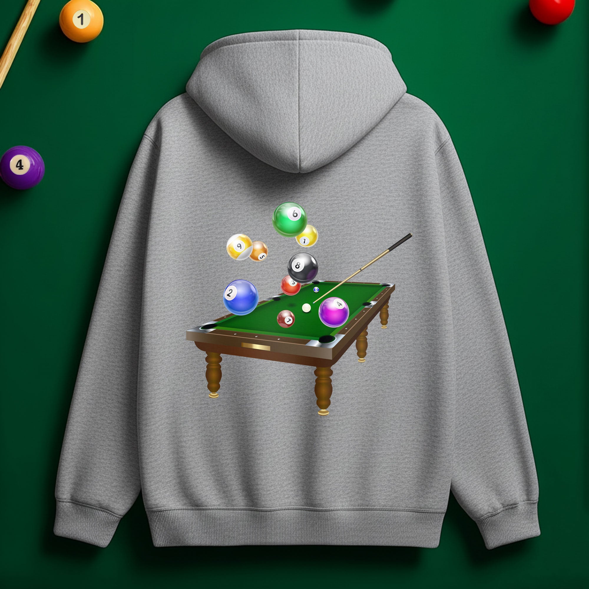Personalized Billiards Action Hoodie