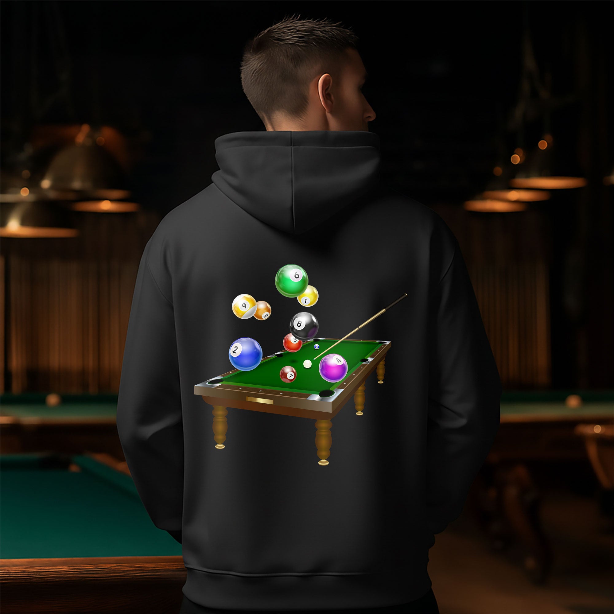 Personalized Billiards Action Hoodie
