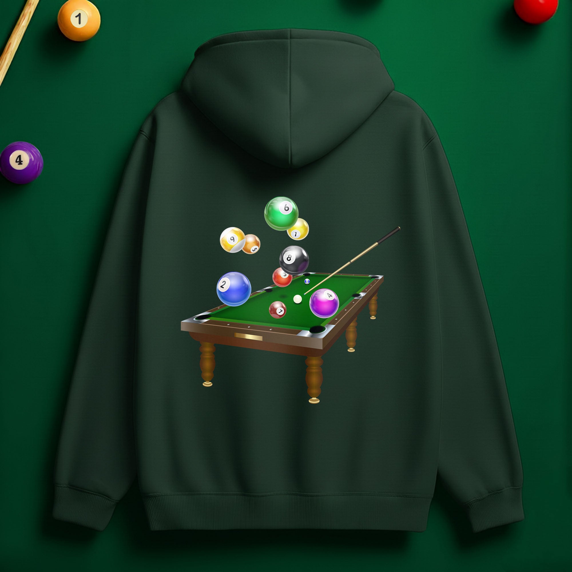 Personalized Billiards Action Hoodie