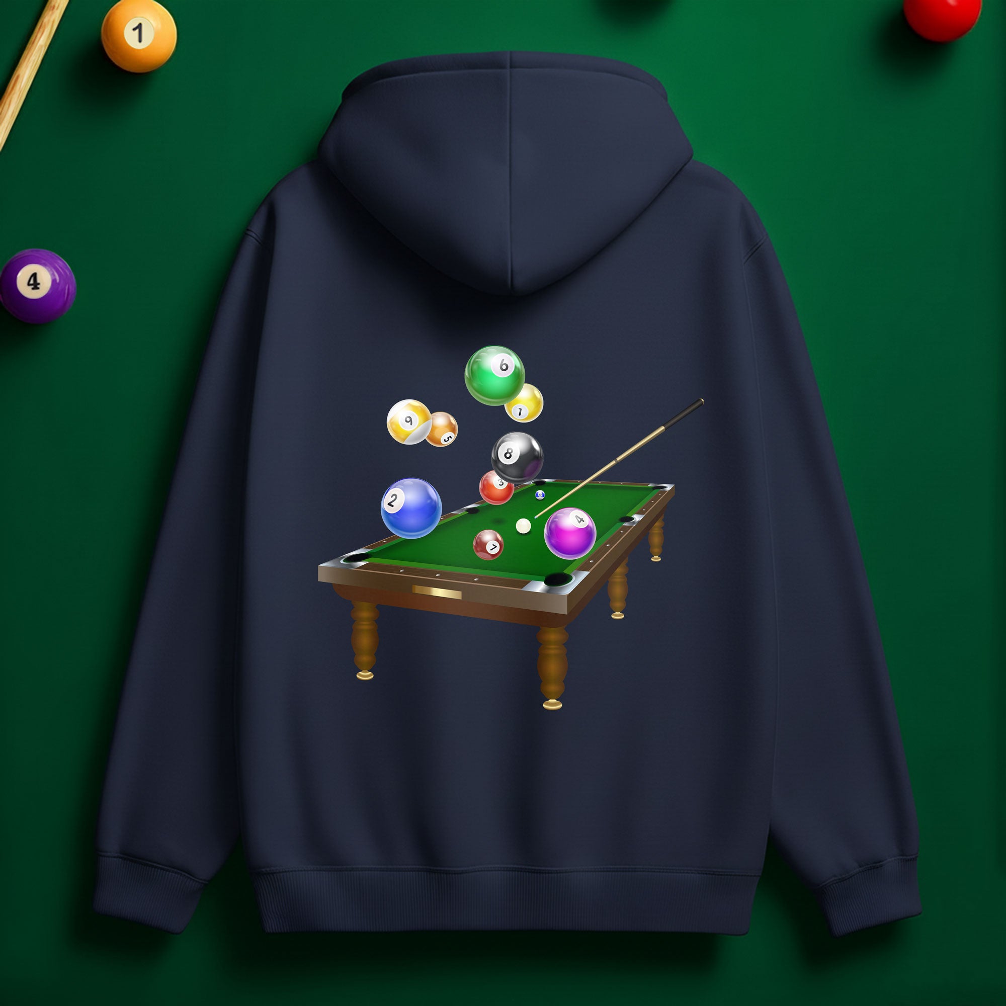 Personalized Billiards Action Hoodie