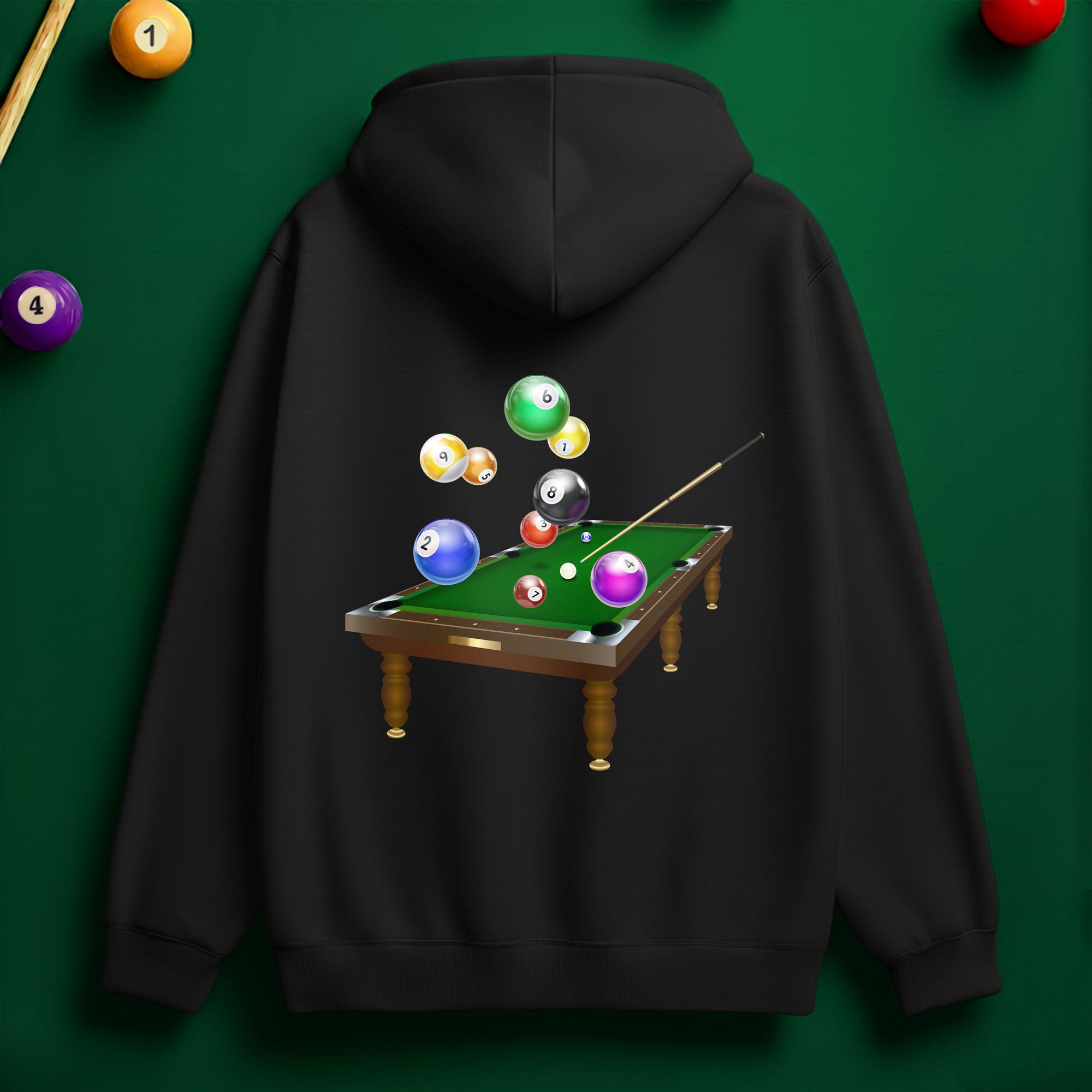 Personalized Billiards Action Hoodie