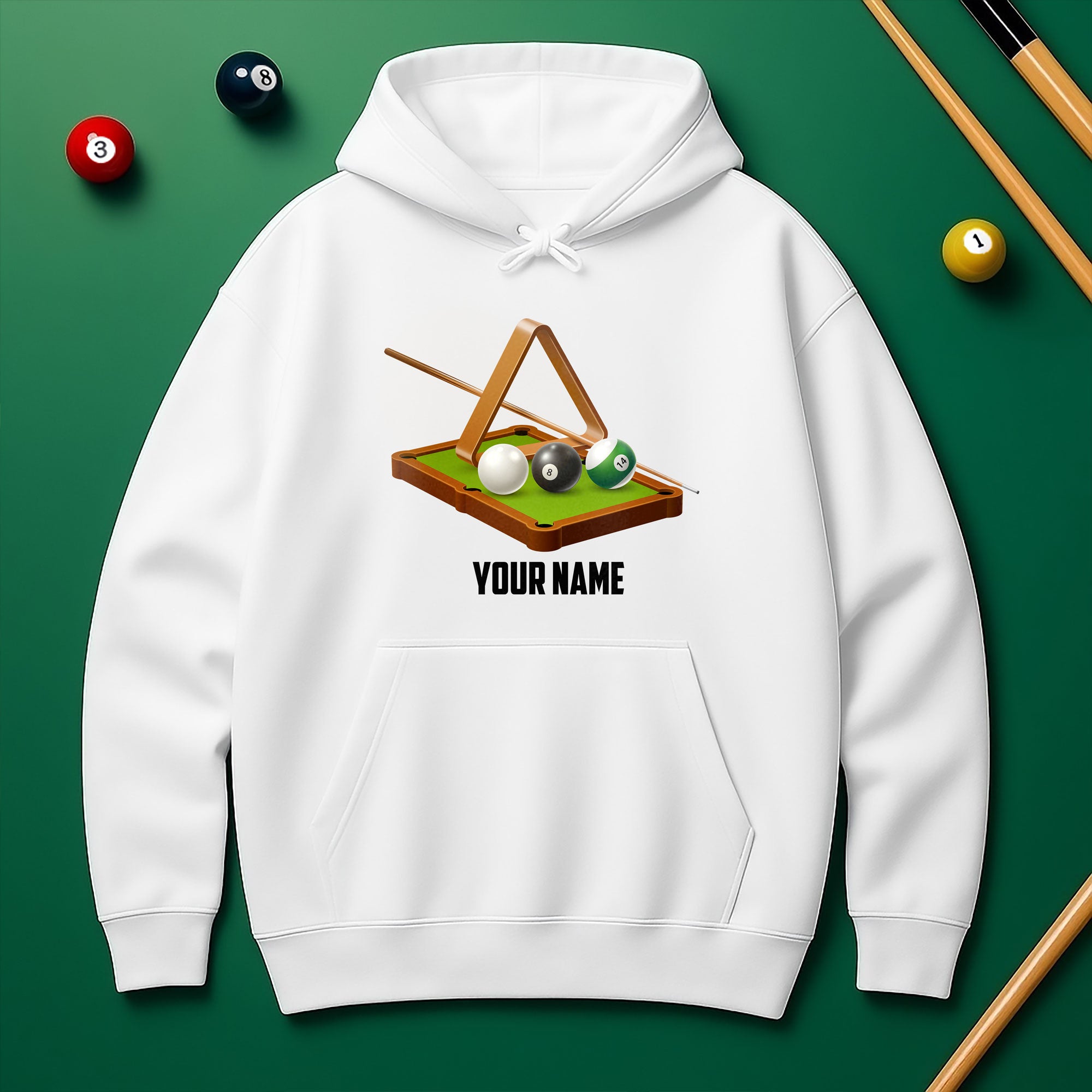 Personalized Billiards Action Hoodie
