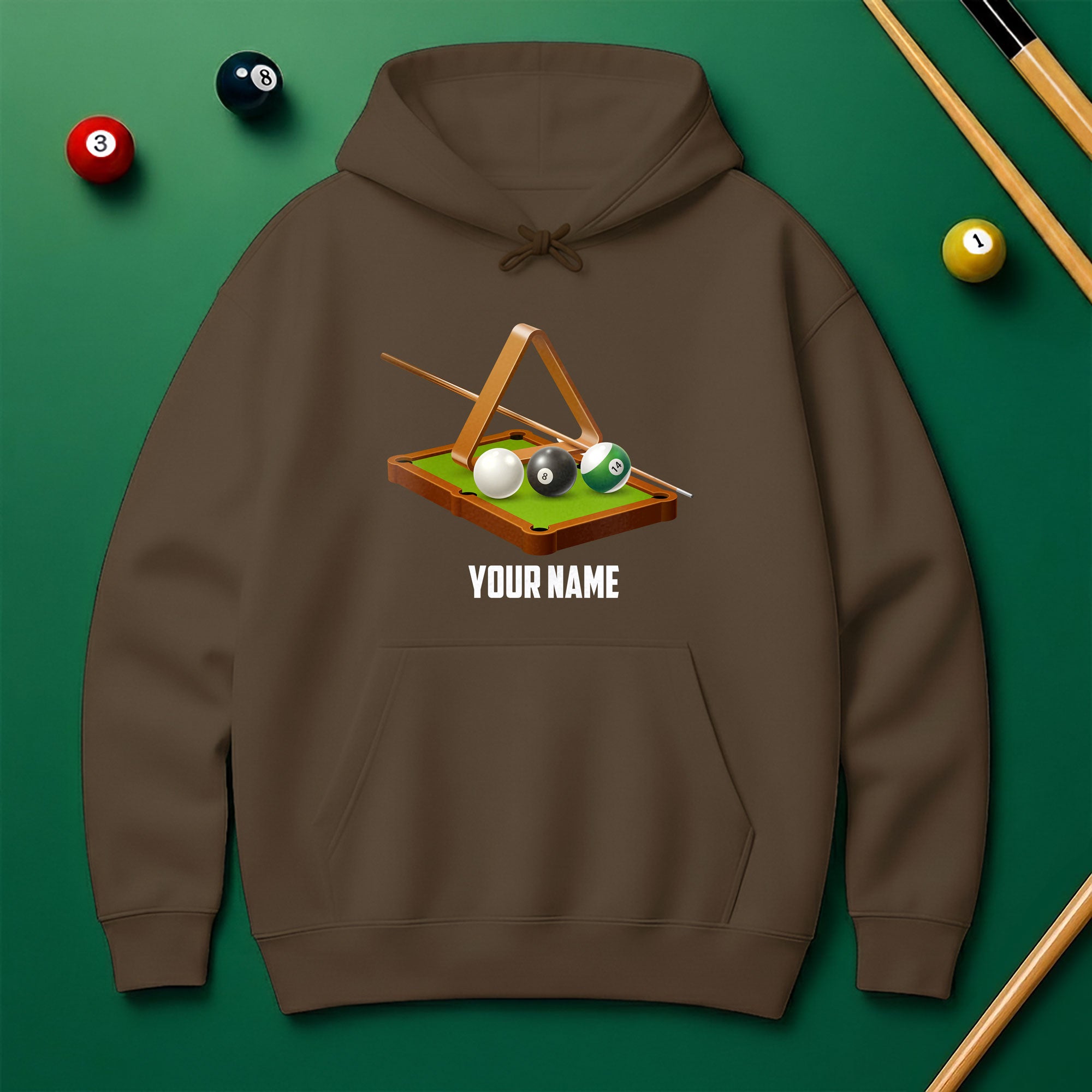 Personalized Billiards Action Hoodie
