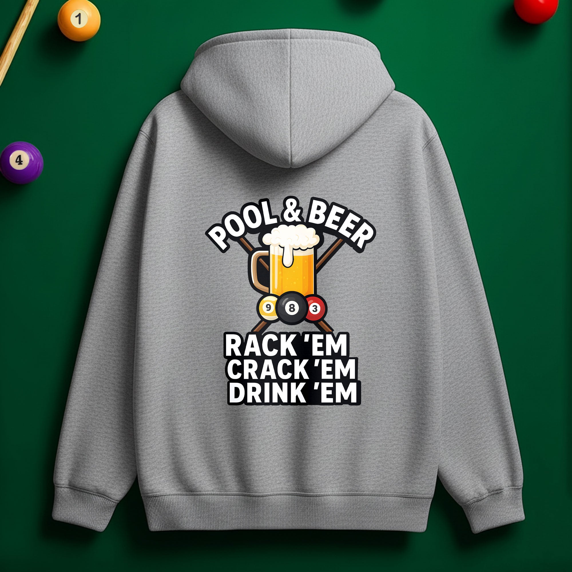 Pool & Beer Hoodie – Chill Vibes for Pool Lovers