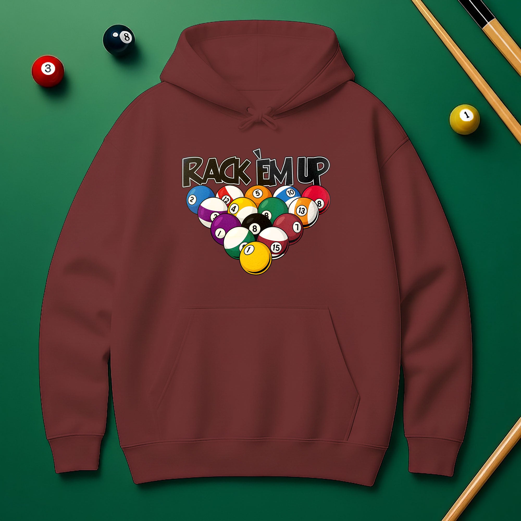 Rack ’Em Up Hoodie – Game On for Pool Lovers