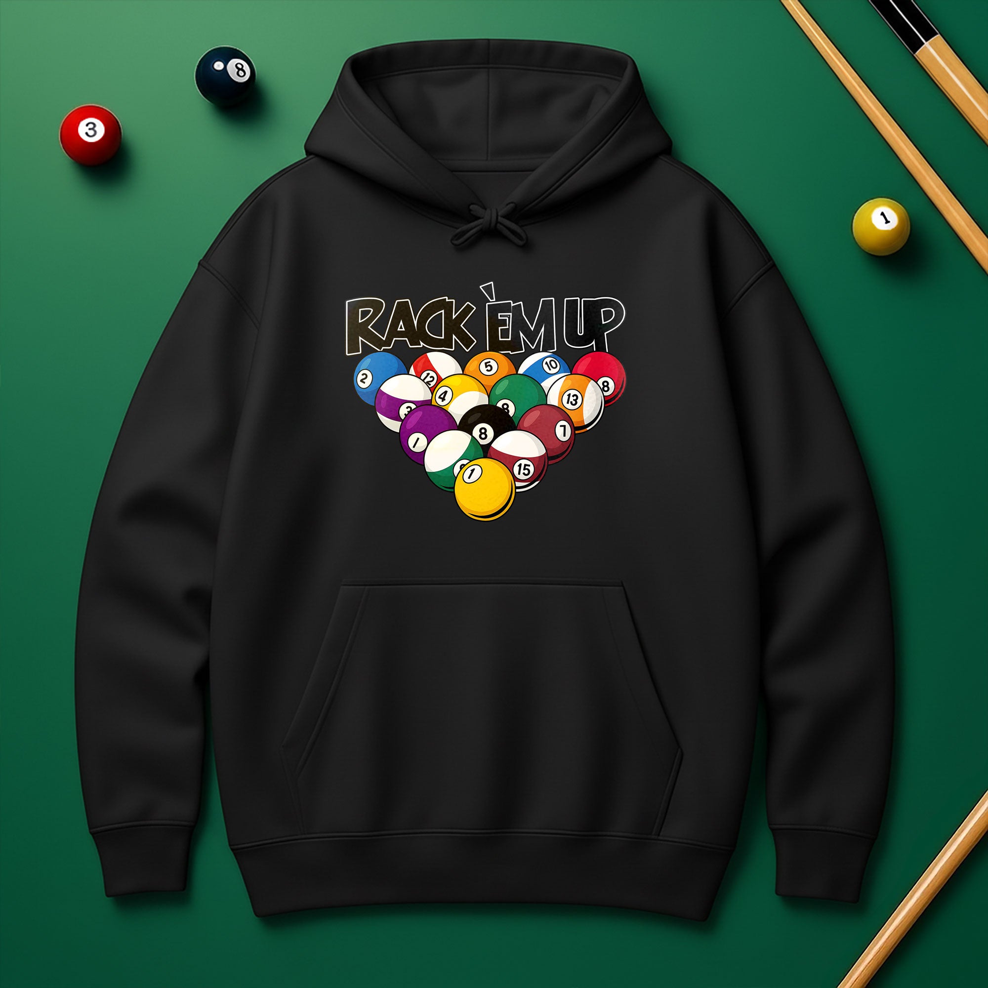 Rack ’Em Up Hoodie – Game On for Pool Lovers