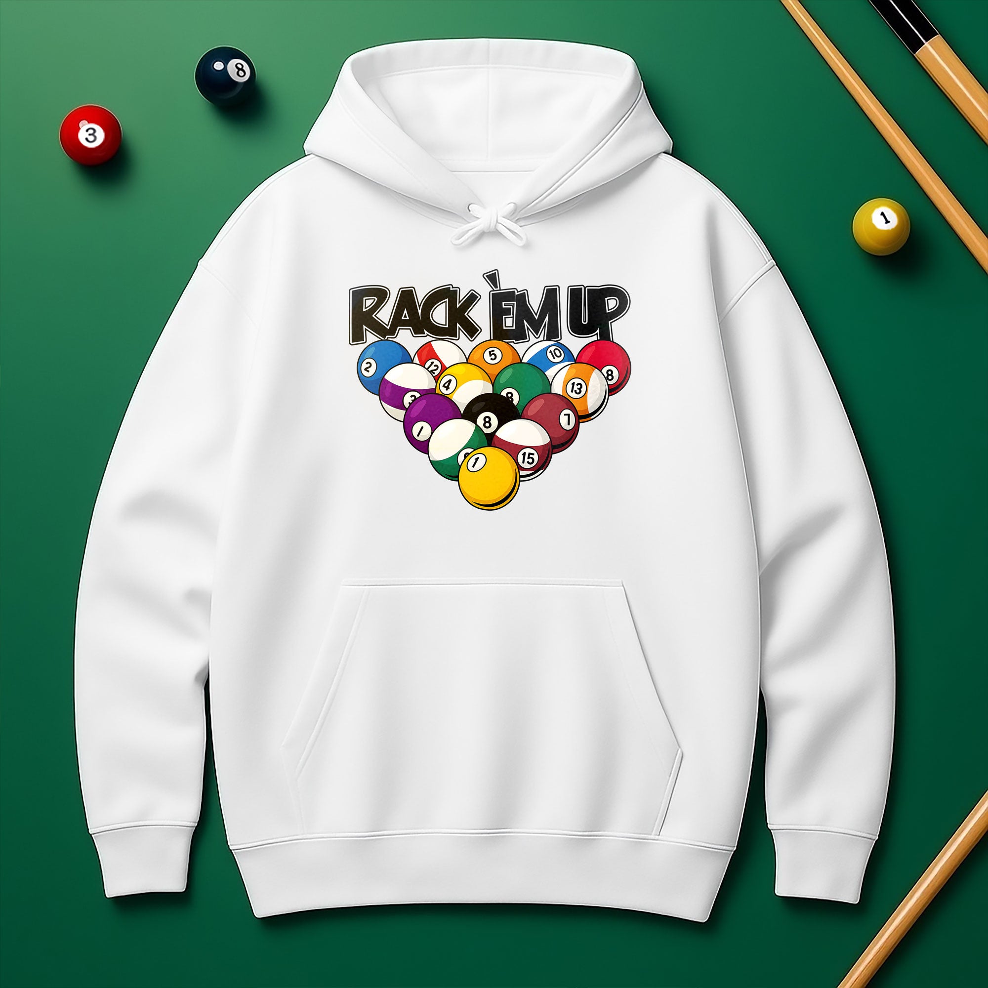 Rack ’Em Up Hoodie – Game On for Pool Lovers