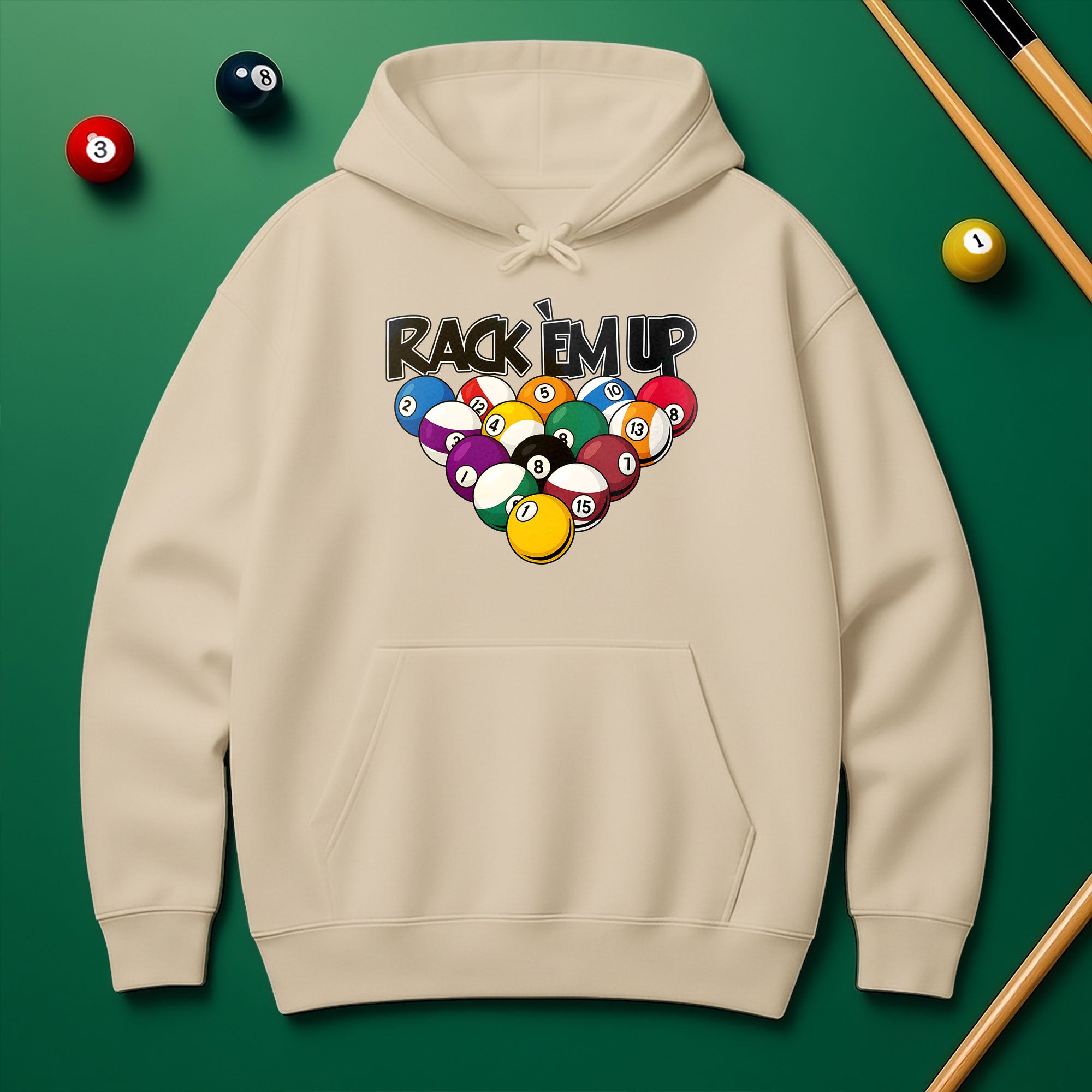 Rack ’Em Up Hoodie – Game On for Pool Lovers