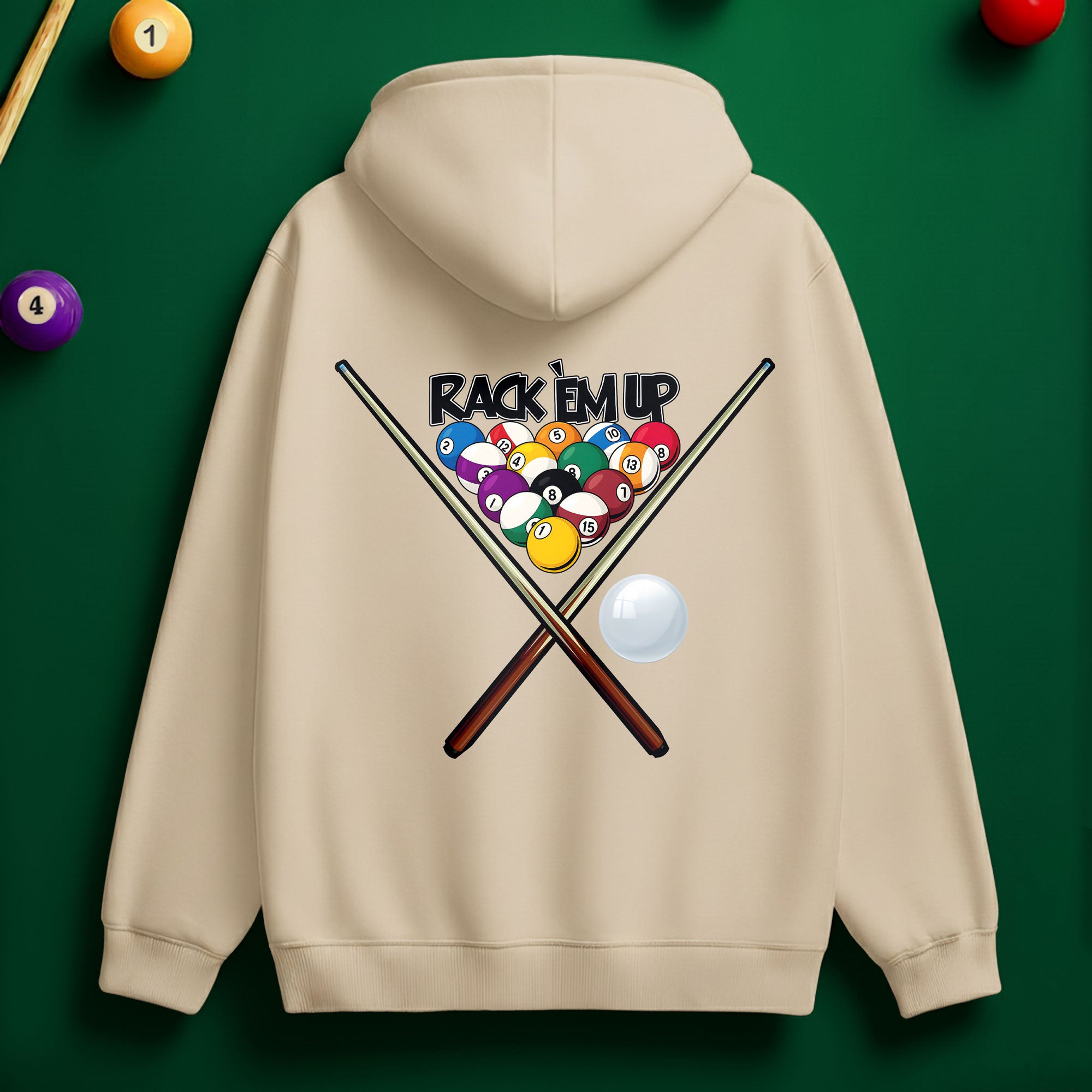 Rack ’Em Up Hoodie – Game On for Pool Lovers