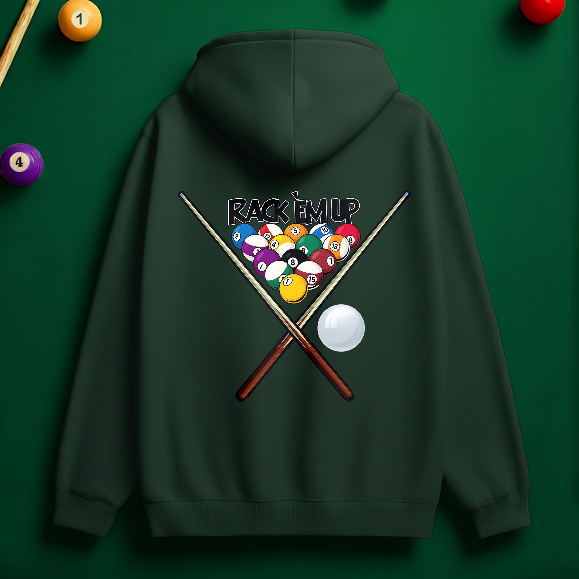 Rack ’Em Up Hoodie – Game On for Pool Lovers