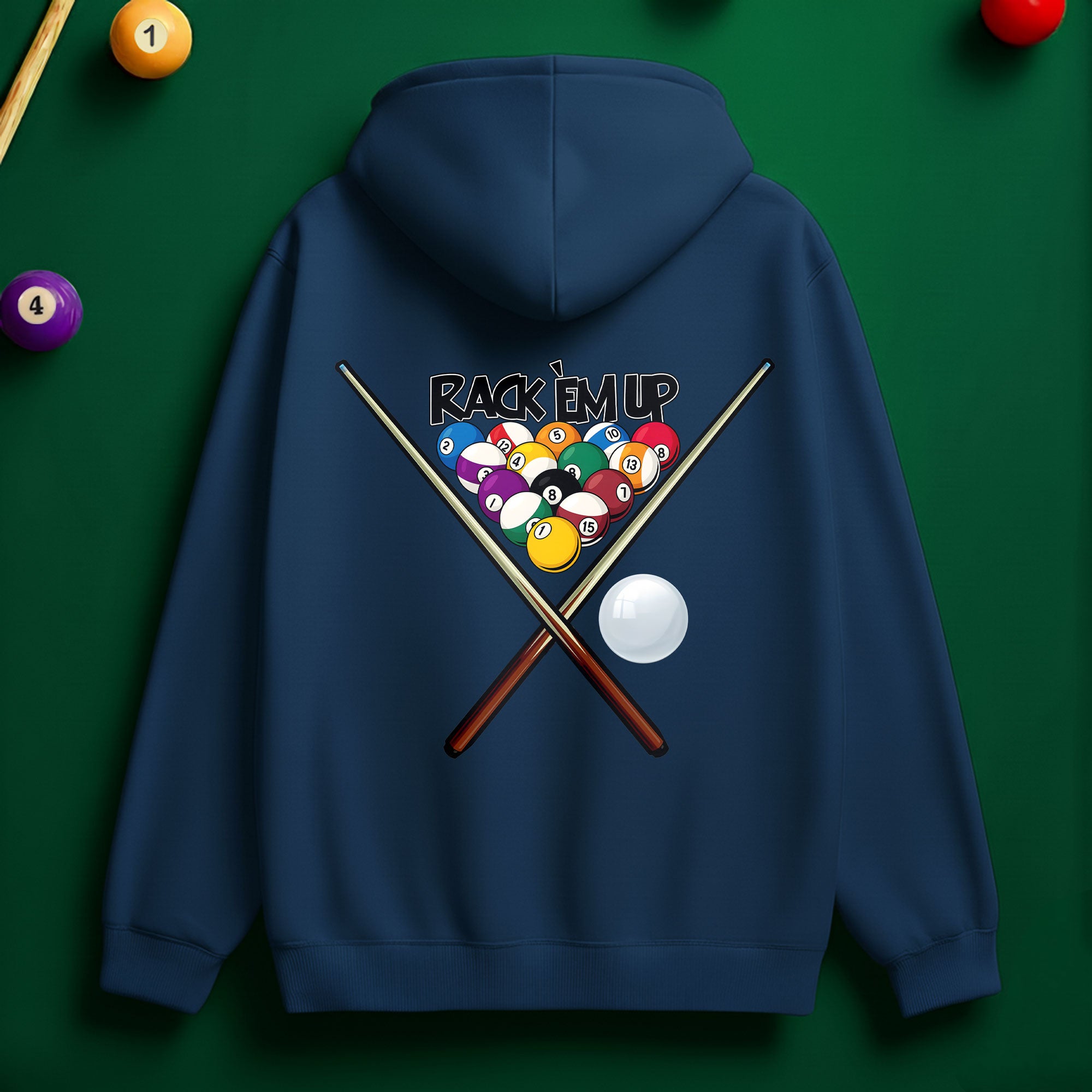 Rack ’Em Up Hoodie – Game On for Pool Lovers