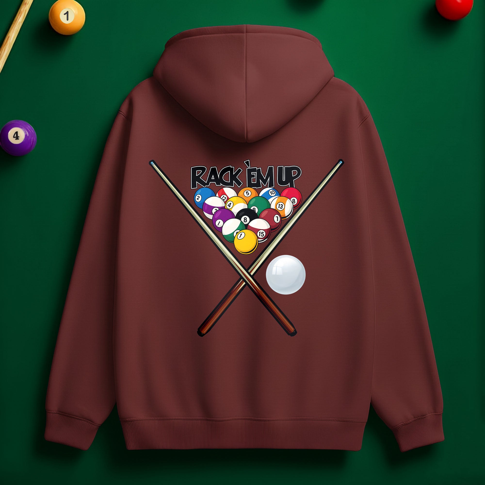 Rack ’Em Up Hoodie – Game On for Pool Lovers