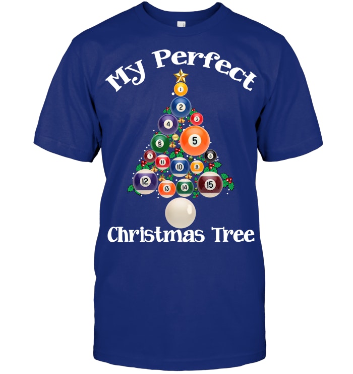 Billiard Ball Xmas Tree Shirt | Funny Pool Billiards Christmas Tee