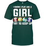Cool Billiards Art For Women Girl Pool Player 8 Ball Snooker