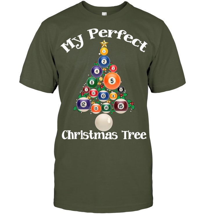 Billiard Ball Xmas Tree Shirt | Funny Pool Billiards Christmas Tee