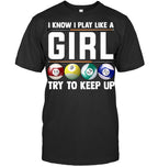 Cool Billiards Art For Women Girl Pool Player 8 Ball Snooker