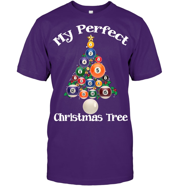 Billiard Ball Xmas Tree Shirt | Funny Pool Billiards Christmas Tee