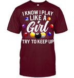 Funny Billiards Design For Women Girls Pool Billiard Player T Shirt