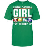 Cool Billiards Art For Women Girl Pool Player 8 Ball Snooker