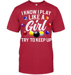 Funny Billiards Design For Women Girls Pool Billiard Player T Shirt