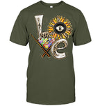 Love Billiard Leopard Shirt Cue Ball Sunflower