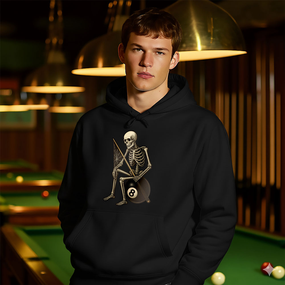 "Wait for Your Shot" Grim Reaper Pool Hoodie