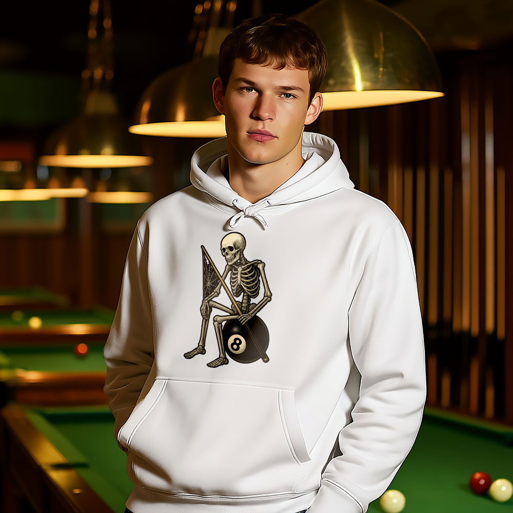 "Wait for Your Shot" Grim Reaper Pool Hoodie