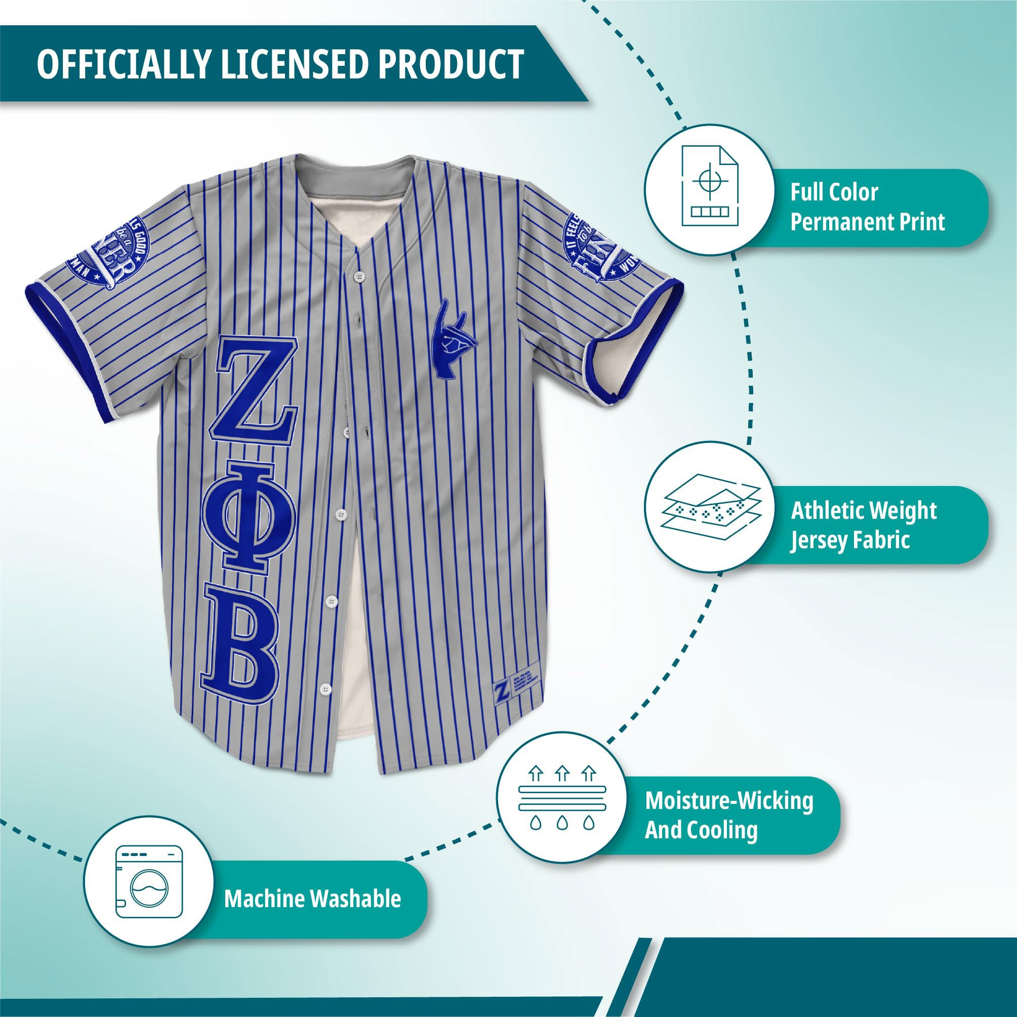 Zeta Phi Beta Sorority Paraphernalia Baseball Jersey