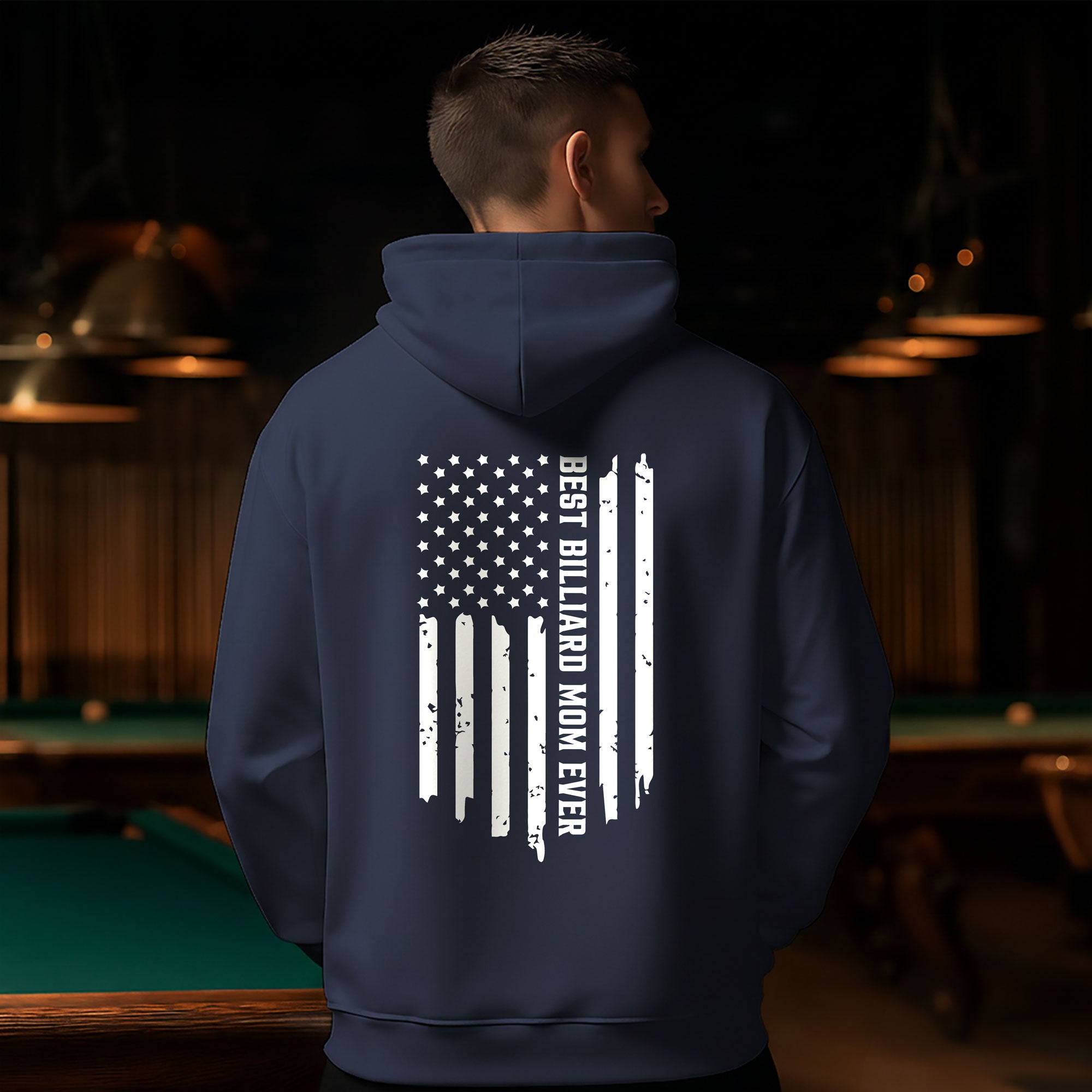 Billiards & USA Flag Hoodie