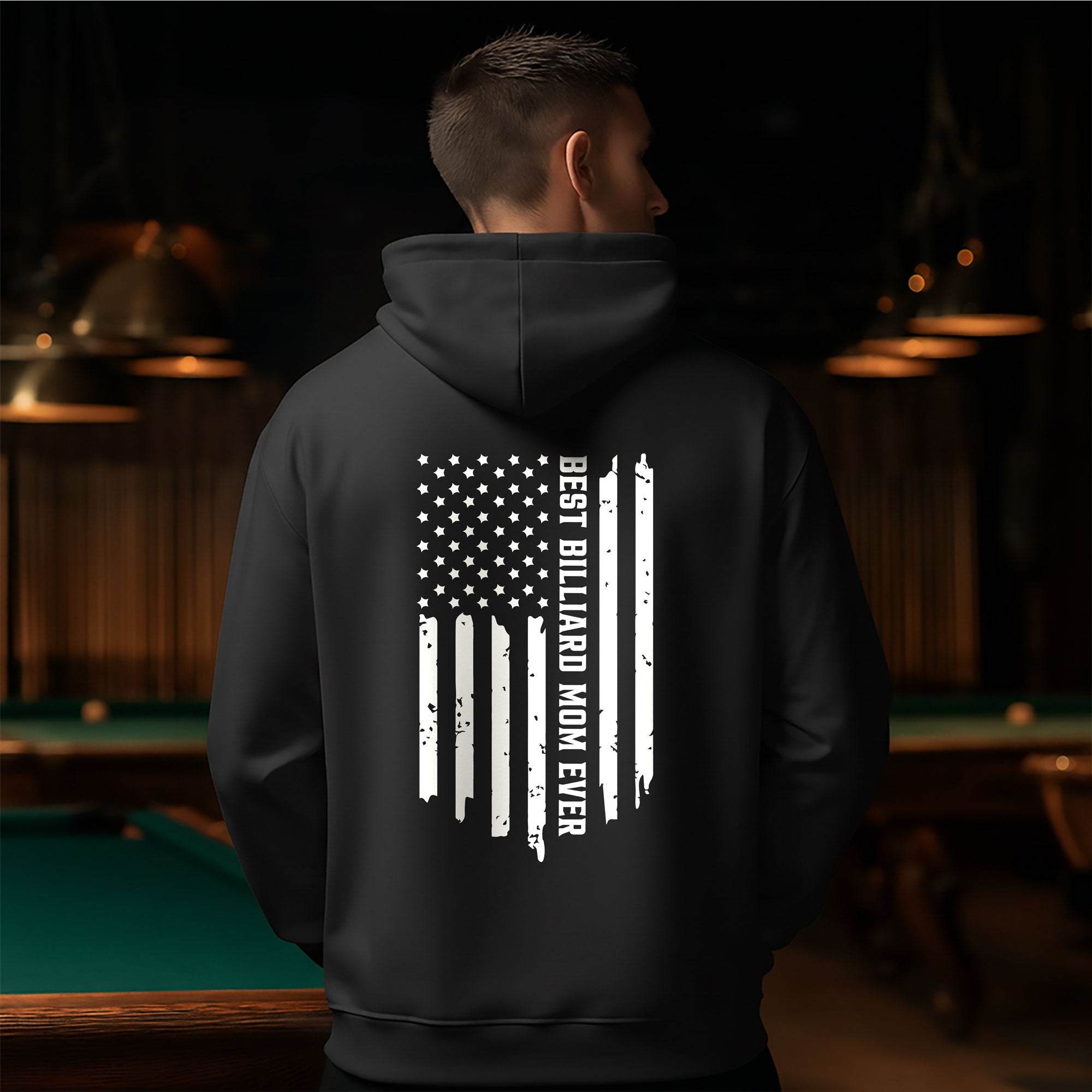 Billiards & USA Flag Hoodie