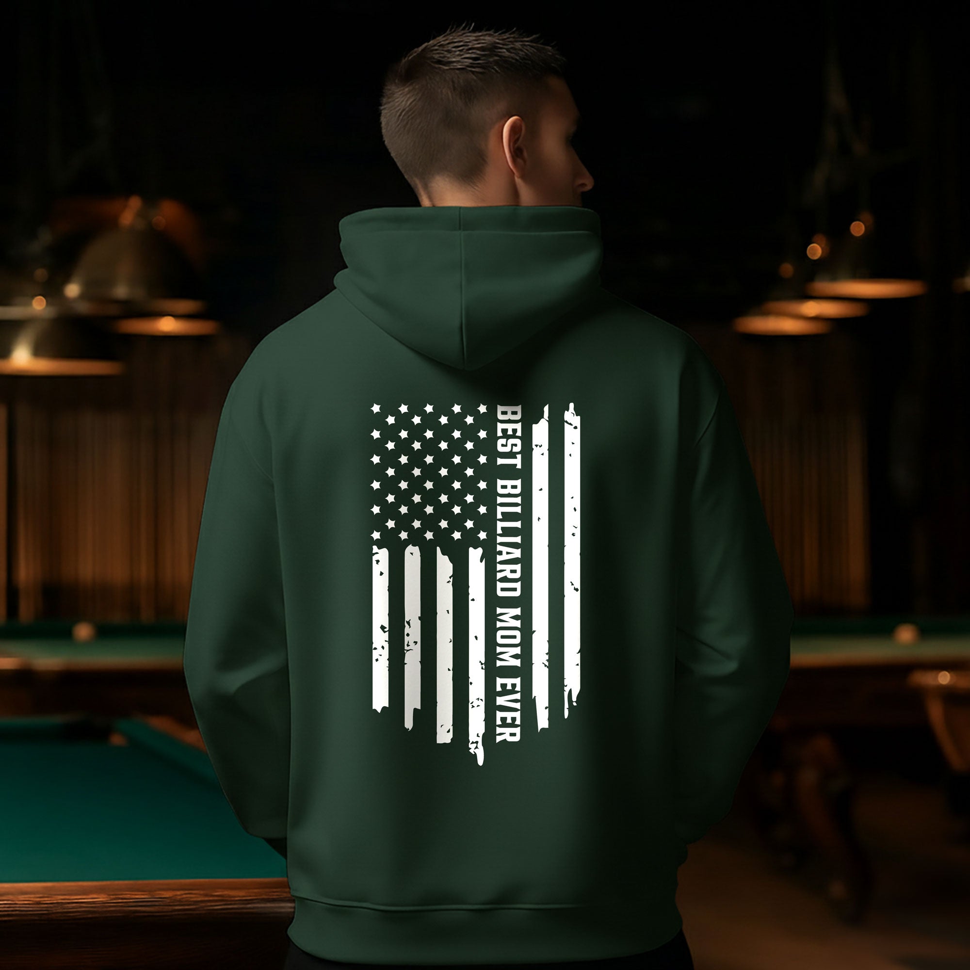 Billiards & USA Flag Hoodie