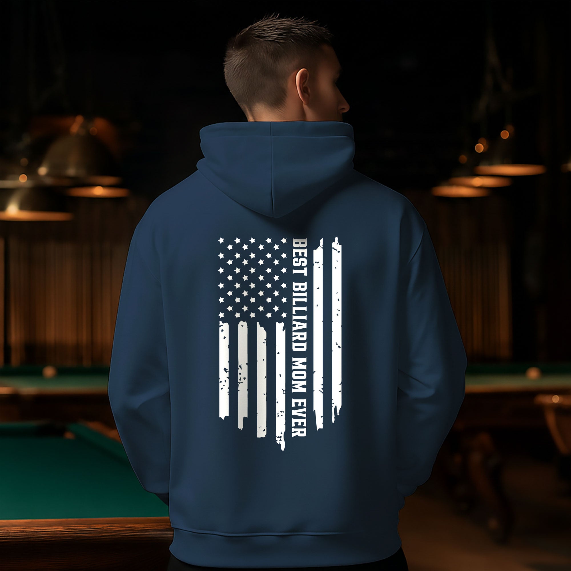 Billiards & USA Flag Hoodie
