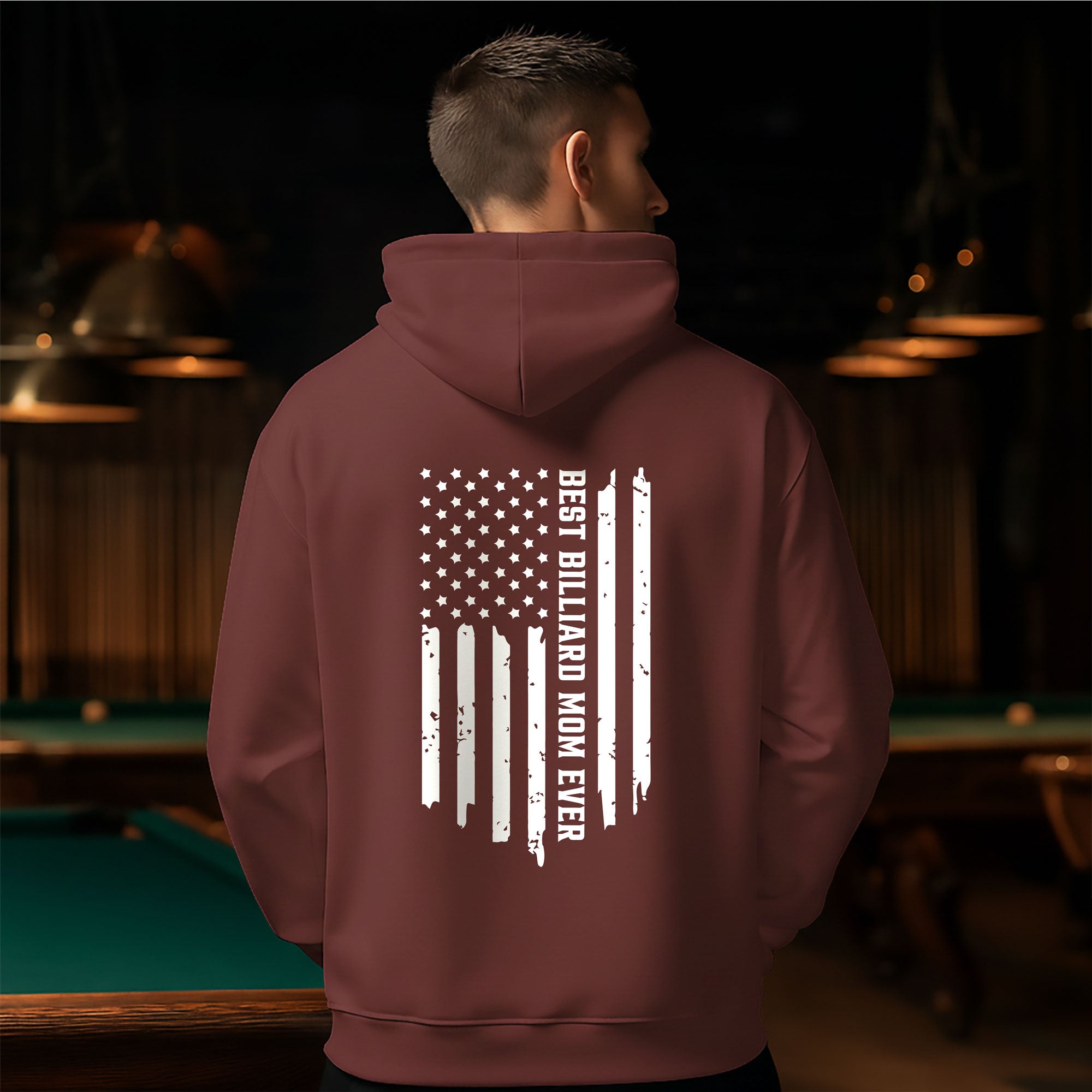 Billiards & USA Flag Hoodie