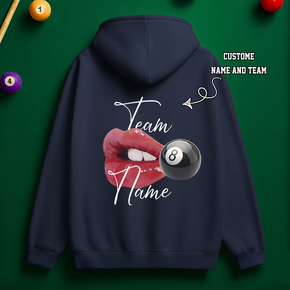 Custom Team Name Lip Lock 8-Ball Hoodie