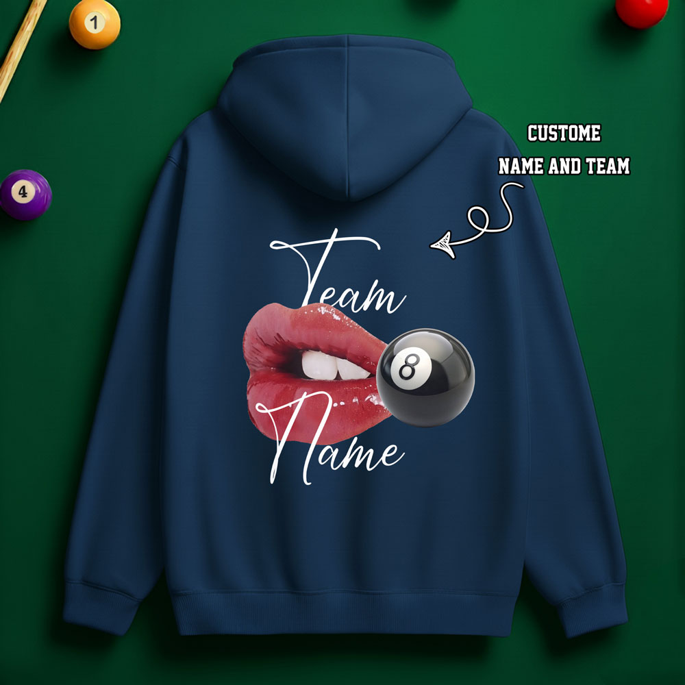 Custom Team Name Lip Lock 8-Ball Hoodie
