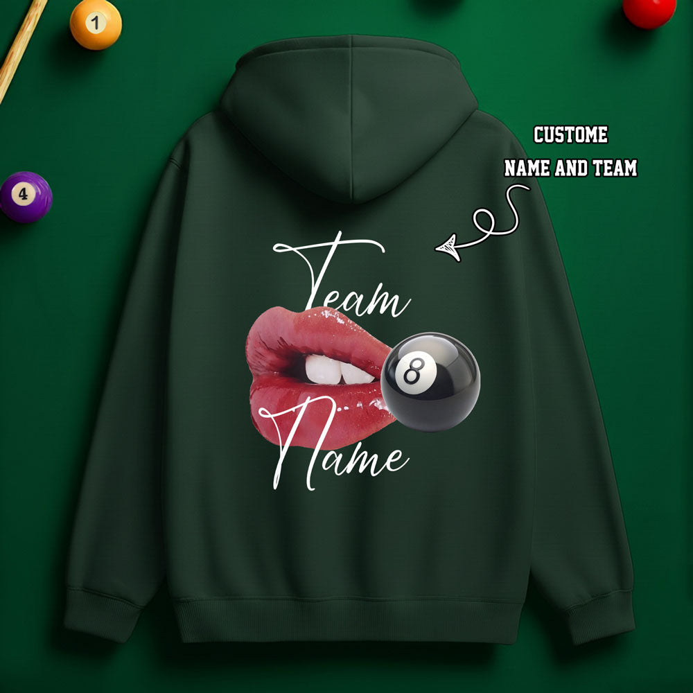 Custom Team Name Lip Lock 8-Ball Hoodie