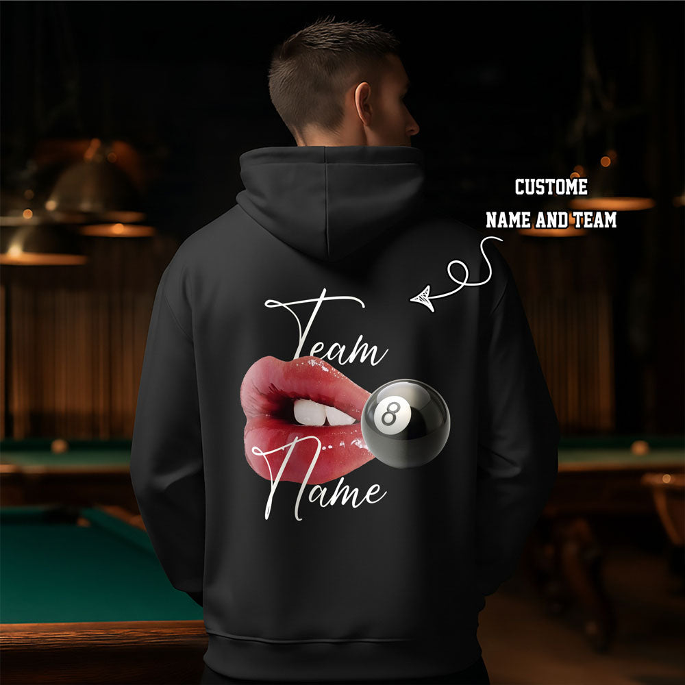 Custom Team Name Lip Lock 8-Ball Hoodie