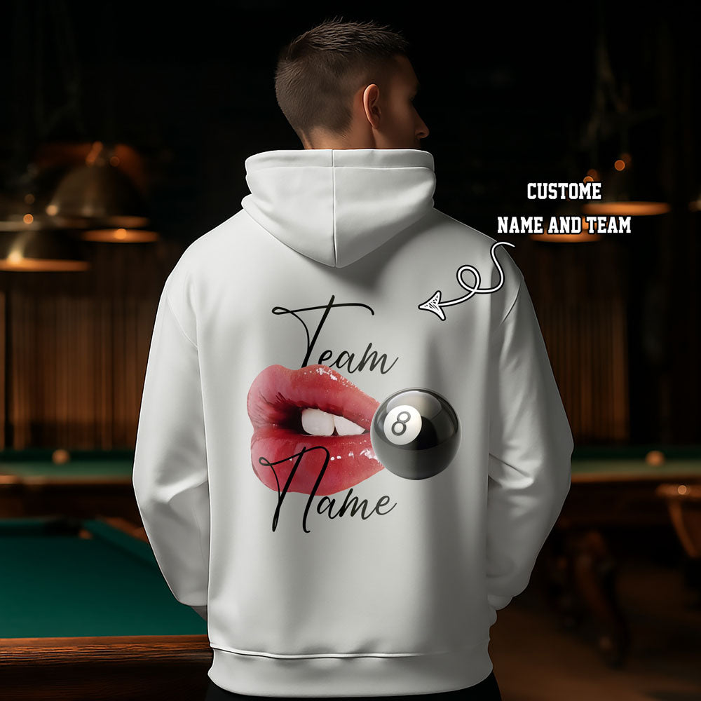 Custom Team Name Lip Lock 8-Ball Hoodie