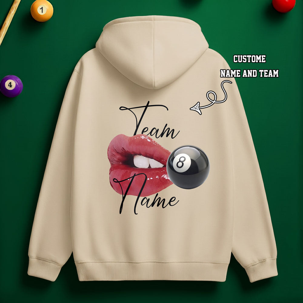 Custom Team Name Lip Lock 8-Ball Hoodie