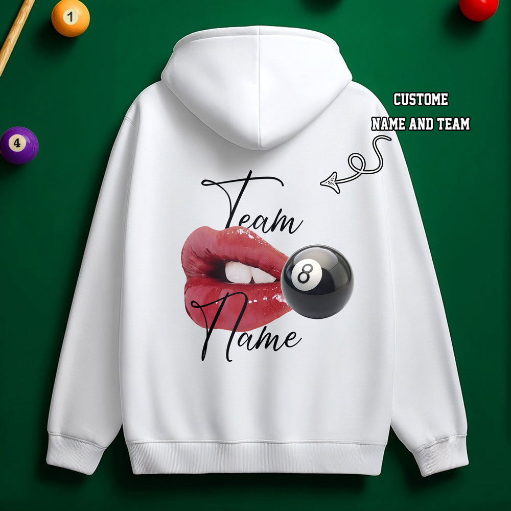 Custom Team Name Lip Lock 8-Ball Hoodie
