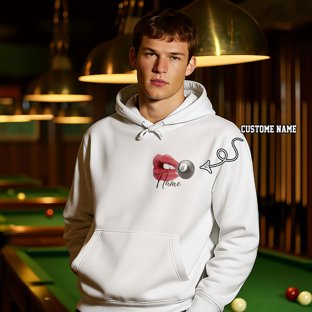 Custom Team Name Lip Lock 8-Ball Hoodie