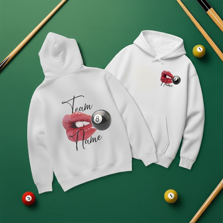 Custom Team Name Lip Lock 8-Ball Hoodie