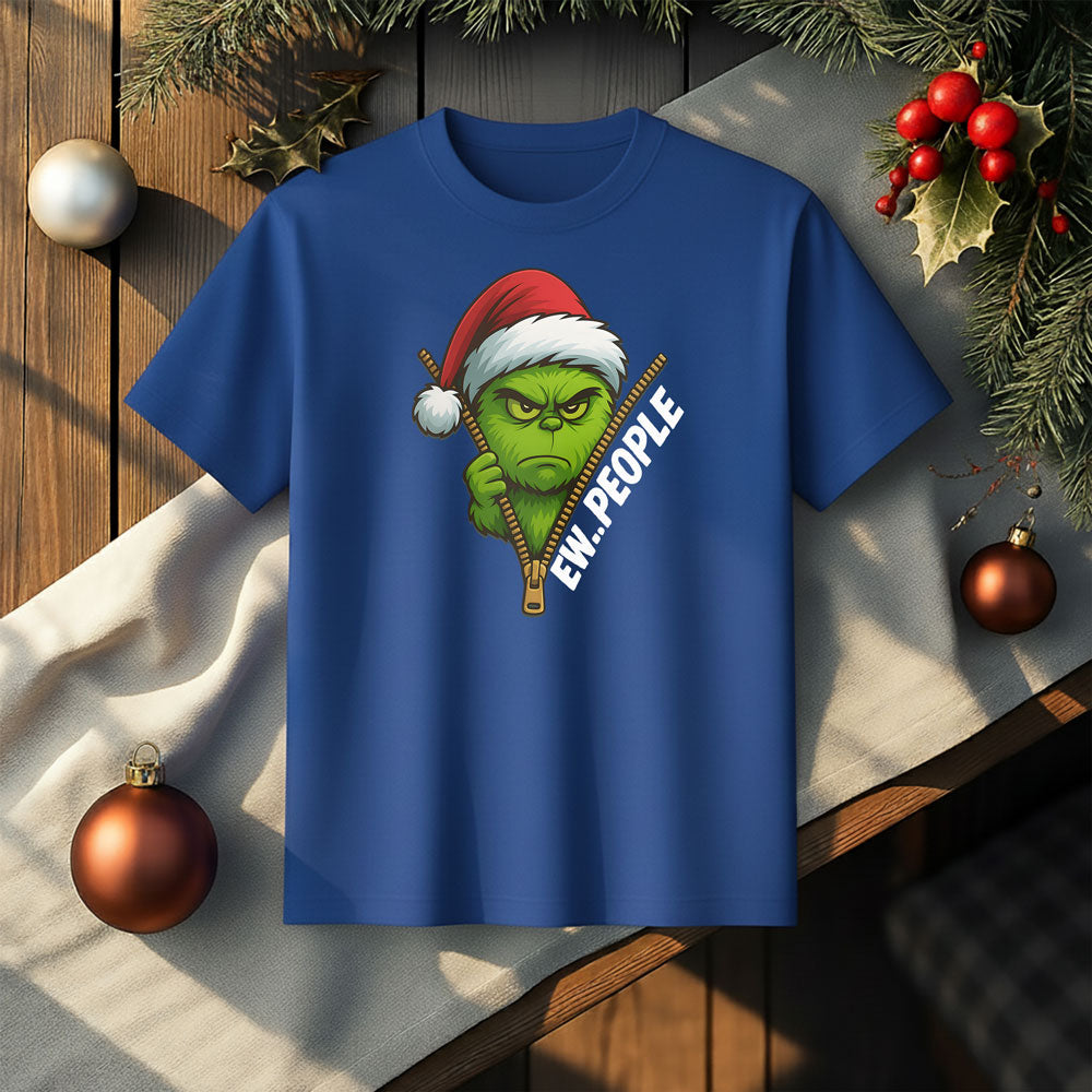 Ew People Funny Christmas Monster T-Shirt